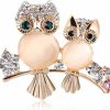 Comelyjewel Comelyjewel Brooch Owl Shape Rhinestone Covered Crystal Beauty Brooch Pin Scarves Shawl Clip For Women Ladies Wholesale