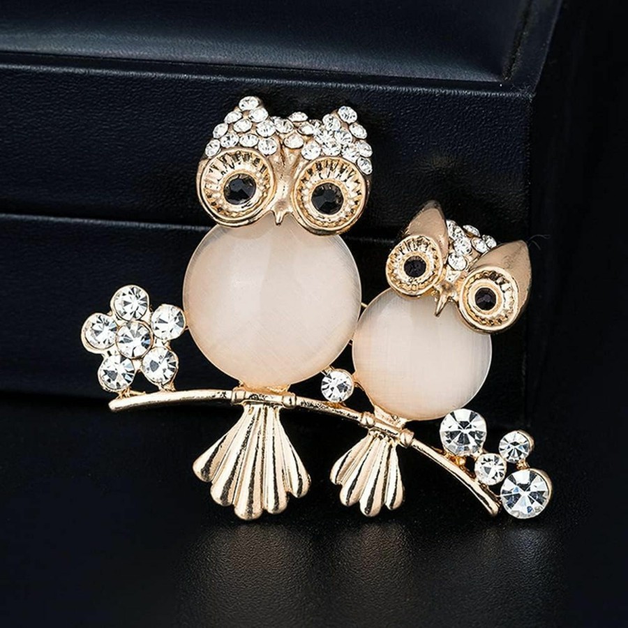 Comelyjewel Comelyjewel Brooch Owl Shape Rhinestone Covered Crystal Beauty Brooch Pin Scarves Shawl Clip For Women Ladies Wholesale