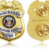 AGENT GEAR USA Concealed Weapons Permit Lapel Pin - Metal Pin Clearance