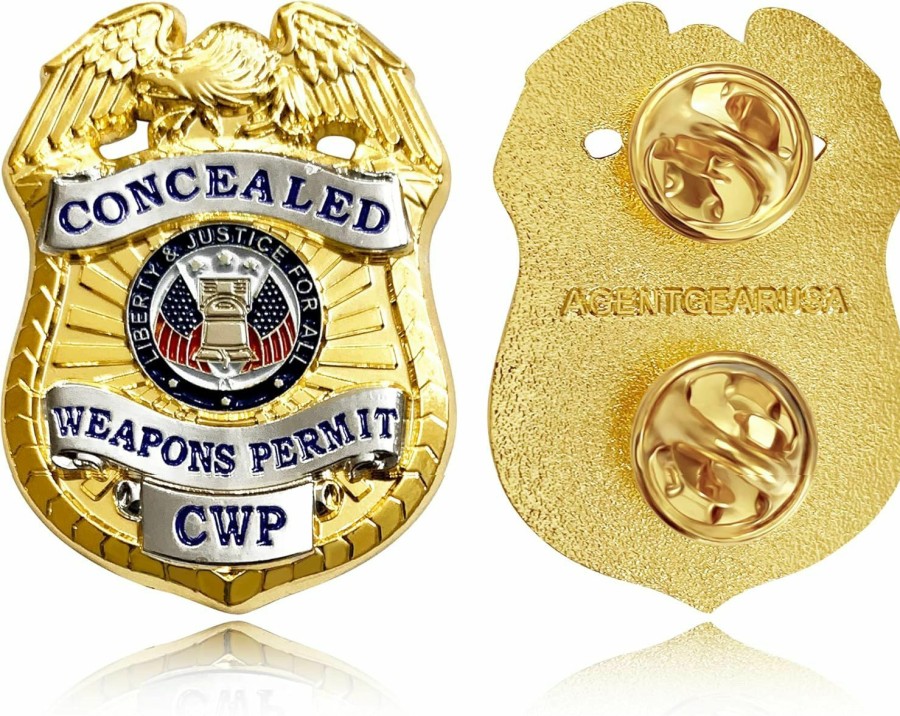 AGENT GEAR USA Concealed Weapons Permit Lapel Pin - Metal Pin Clearance