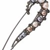 YYBONNIE Retro 4.2\" Crystal Pearl Large Safety Pin Brooch For Women'S Skirt Cardigan Hat Scarf Scottish Kilt Pin Jewelry Hot