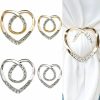 EOQPDECD 4 Pcs Dual-Use Heart-Shaped Silk Scarf Ring T-Shirt Clips For Women Fashion Metal Ring Dress Clips Back Cinch Waist Buckle Clothing Ring Wrap Holder New