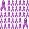 Yunlly 150 Pieces Purple Ribbon Awareness Pancreatic Cancer Awareness Pins Domestic Violence Awareness Lupus Overdose Alzheimers Cancer Awareness Pins Purple Brooch With Safety Pins For Charity Public Event Online