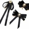 BBTDIN Black Bow Brooches Pin For Woman Girls Pre-Tied Collar Neck Clips Bow Tie Jw59 Best