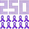 Alodidae 250 Pcs Purple Ribbon Pins Alzheimers Domestic Violence Awareness Pin Decorations Pancreatic Cancer Lupus Awareness Products Accessories New