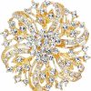 EVER FAITH Ever Faith Austrian Crystal Vintage Inspired Bridal Flower Brooch Corsage Clearance