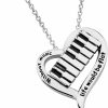 CHOORO Chooro Piano Lover Gift Music Lover Necklace Without Music Life Would Be Flat Pianist Gift Piano Recital Gift Piano Students Jewelry Online