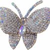 Hebelee Black Butterfly Rhinestone Brooch Pin For Women Girl Men Exaggerated Ab Crystal Cluster Fashion Cartoon Animal Lapel Pins Dress Accessories Uni Delicacy Birthday Christmas Party Mother'S Day Jewelry Gift Online