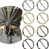 XGALBLA 8 Pcs Silk Scarf Ring Clip T-Shirt Tie Round Clips For Women, Simple & Generous Metal Round Circle Clip Buckle Clothing Ring Wrap Holders Slide Tshirt Twist Knot Clip Clearance