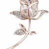 Grtdrm Grtdrm Created Rhinestone Crystal Brooch, Classy Rose Flower Fashion Pin Gift For Women Girls Online