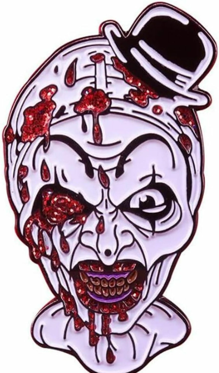 QUREZA Terrifier Art The Clown Enamel Pin Bloody Horror Pin Slasher Film Brooch Decoration Pin Jewelry Accessories Gift Hot