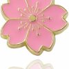 ROSTIVO Rostivo Cherry Blossom Lapel Pin Enamel Pins For Backpacks Cute Tiny Flower Brooch Pin For Women And Girls (Pink) Wholesale