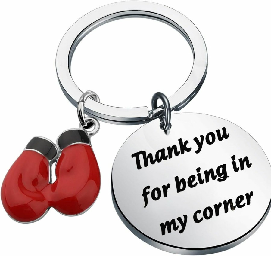 CHOORO Chooro Boxing Gift Red Boxing Gloves Keychain Sports Gift Thank You For Being In My Corner Gifts For Boxers Boxing Coach Wholesale