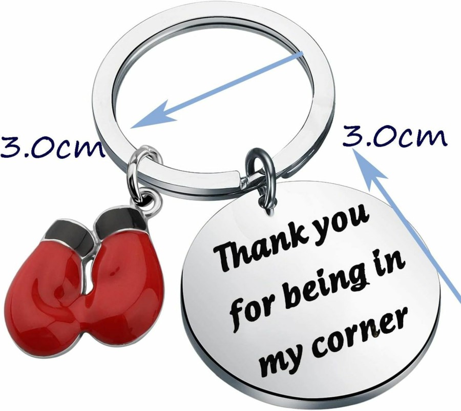 CHOORO Chooro Boxing Gift Red Boxing Gloves Keychain Sports Gift Thank You For Being In My Corner Gifts For Boxers Boxing Coach Wholesale