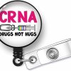 Hafhue Hafhue Crna Retractable Badge Reel With Alligator Clip Funny Badge Gift For Anesthesia Nurse Registered Nurse Anesthetist Phlebotomist First Responder Nurse Doctor Office Worker Boss Coworkers Hot