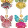 HAFILO 4Pcs Butterfly Brooch Pins For Women Butterfly Fairy Ballerina Brooch Rhinestone Enamel Brooch For Women Fashion Best