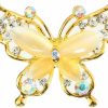 coadipress Coadipress Butterfly Brooch Pins Chic Romantic Elegant Rhinestone Crystal Insect Brooch Pin Women Corsage Scarf Shawl Clothing Accessories Wedding Party Banquet New