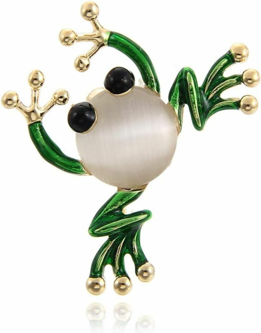 Comelyjewel Durable Cute Frog Insect Brooch Colorful Wedding Brooch Fashion Jewelry Gift Beige New