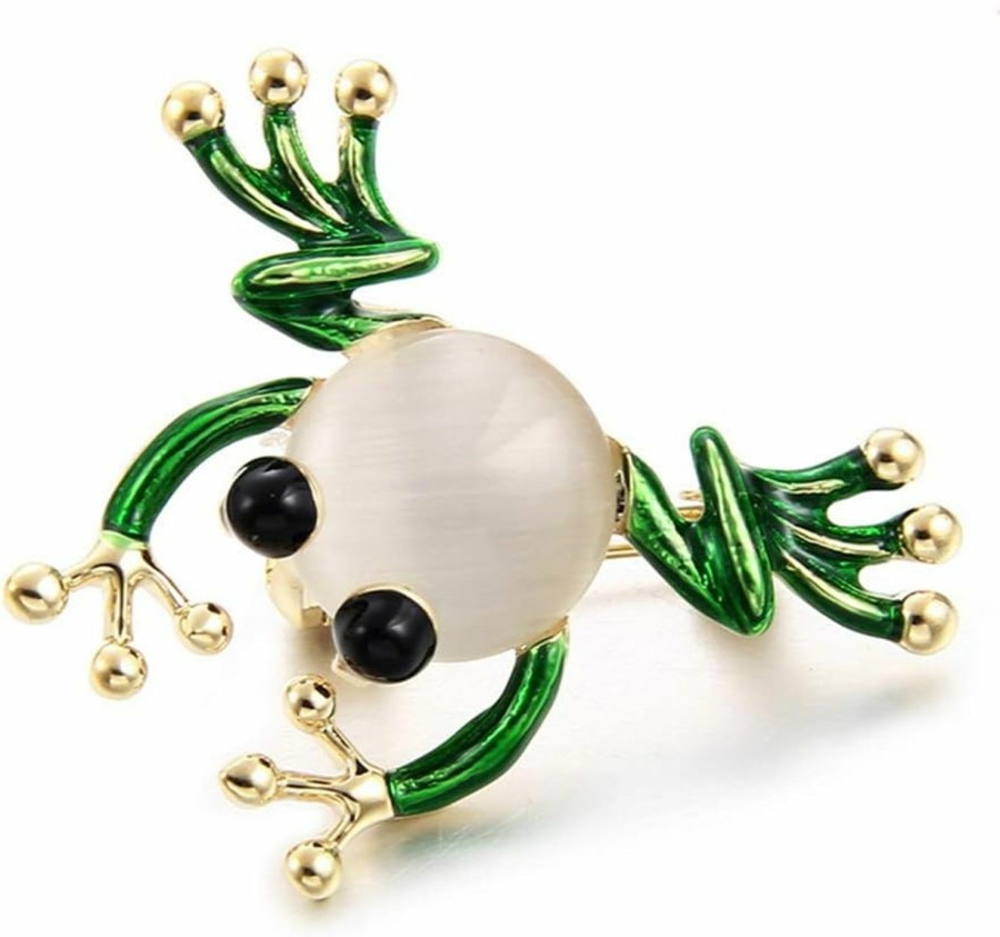 Comelyjewel Durable Cute Frog Insect Brooch Colorful Wedding Brooch Fashion Jewelry Gift Beige New