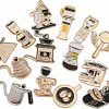 VEINTI+1 Veinti+1 Retro Coffee Pins Enamel Lapel Pins Buttons For Backpacks Hat Brooch For Women(14Pc Coffee) Clearance