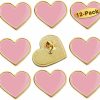 MIDLE 12/25/50/100Pcs Multiple Colour Heart Love Lapel Pins Bulk - Metal Heart Health Brooch Badge For Men Women Clothes Bags Hats New