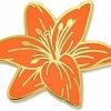 Amazon Pinmart'S Orange Tiger Lily Flower Boutonniere Trendy Enamel Lapel Pin New