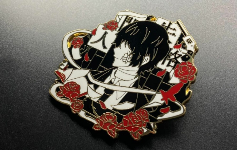 GK-O Gk-O Anime Comic Osamu Dazai Nakahara Chuuya Metal Pin Brooch Badge Accessories New