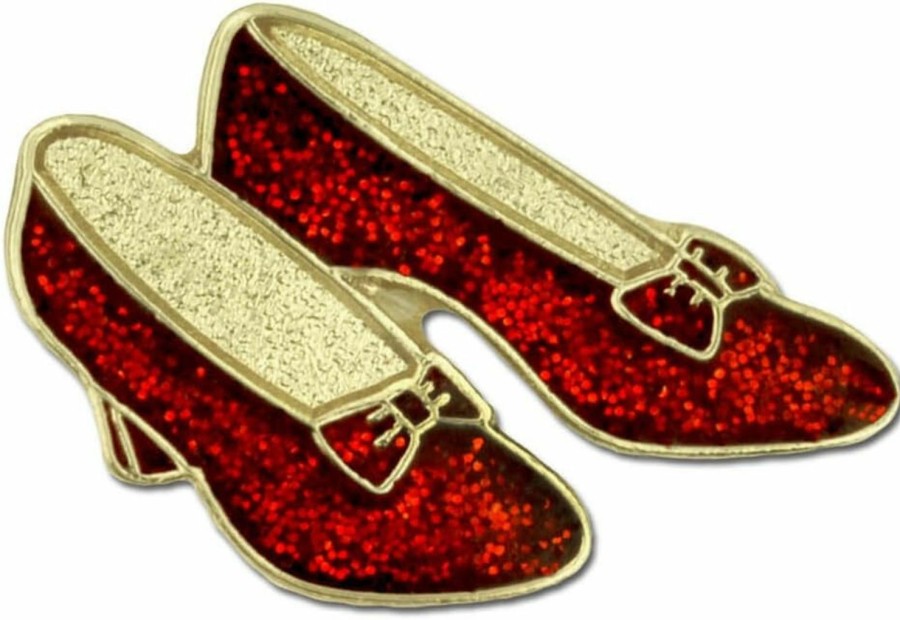 PinMart Pinmart'S Glitter Red Dance Shoes Ruby Slippers Enamel Lapel Pin Wholesale