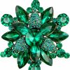 BriLove Brilove Women'S Crystal Rhinestone Marquise Flower Brooch Pin For Party Prom Clearance