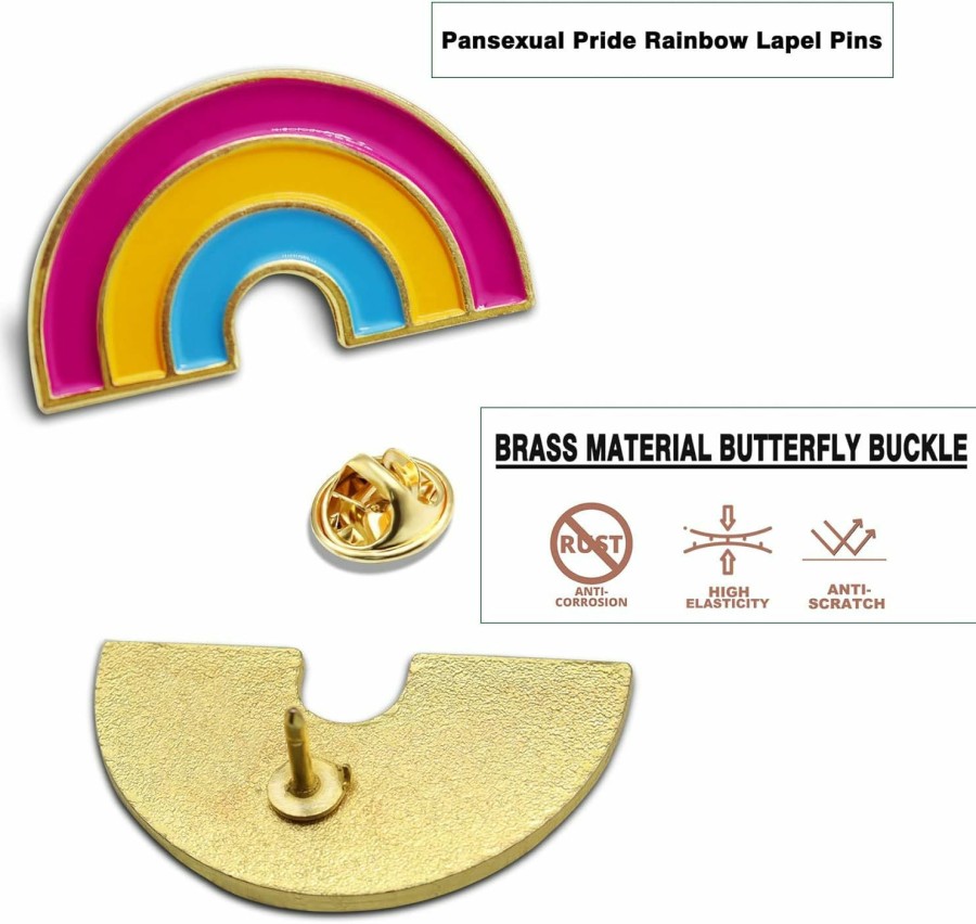 MIDLE 2/12/50/100Pcs Pan Panual Pride Rainbow Lapel Pins Bulk-Supports Lgbt Progress Gay Brooch Badge For Men Women Clothes Bags Hats Online