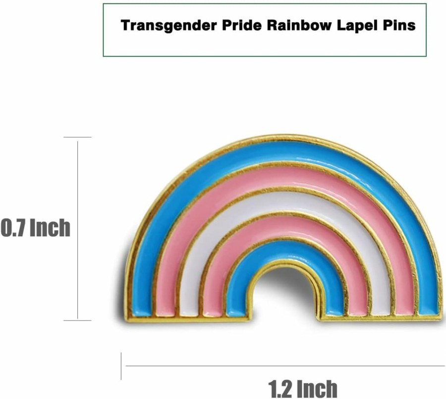 MIDLE Pack Of 6/12/50/100 Enamel Transgender Trans Pride Rainbow Lapel Pins Bulk-Supports Lgbt Progress Gay Brooch Badge For Men Women Clothes Bags Hats Hot