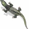 FUTIMELY Premium Crocodile Brooch Colourful Crystal Rhinestone Crocodile Alligator Brooch Pin Personality Animal Lapel Backpack Badge Hat Bag Decoration Accessories For Men And Women Wholesale