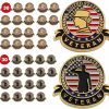 MIDLE 60/120 Pack Us Veteran Day Pins Female/Male Soldier Patriotic American Flag Pins Memorial Day Military Lapel Pin For Man Woman Gifts Hot