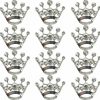 GXXMEI Gxxmei 12Pcs Tiara Crown Brooch Pin Wedding Party Pageant Brooch (Silver) Hot