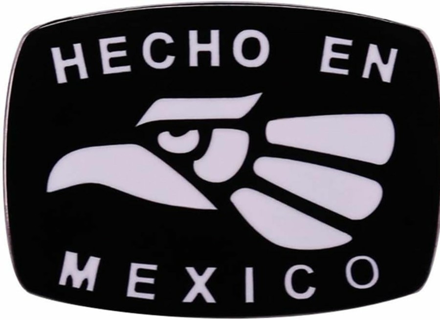 QUREZA Hecho En Mexico Eagle Logo Enamel Brooch Pin Cartoon Animal Enamel Pins Lapel Metal Pins Brooches Badges Exquisite Jewelry Gift Accessories For Clothes Backpacks Badges Hats Bags Decoration Hot