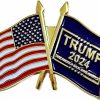 Levviye Trump 2024 Lable Pin Badge Brooch Trump For President Usa Flag Design Memorabilia Hot