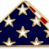 PinMart Pinmart'S Folded American Flag Memorial Veteran Lapel Pin On Instruction Card Wholesale