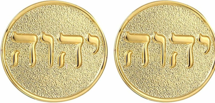 GuDeKe Gudeke Tetragrammaton Lapel Pin Round Gold Jehovah Witness Women Or Men Suits Clearance