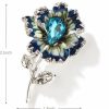 ROFARSO Rofarso 3Pieces Flower Brooch Pin For Women Fashion Plant Accessory With Rhinestone Crystal For Wedding Party Gifts Clearance