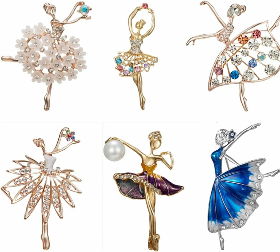 Amazon Dd-Life 6 Pcs Ballet Dancer Brooches,High-End Dancer Wings Clothing Pins,Angel Wings Brooches, Butterfly Fairy Brooches Fashion Jewelry For Any Special Occasions Hot