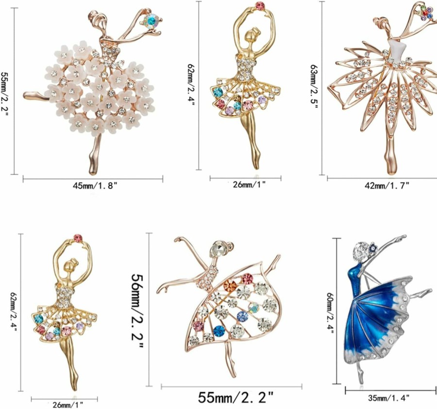 Amazon Dd-Life 6 Pcs Ballet Dancer Brooches,High-End Dancer Wings Clothing Pins,Angel Wings Brooches, Butterfly Fairy Brooches Fashion Jewelry For Any Special Occasions Hot