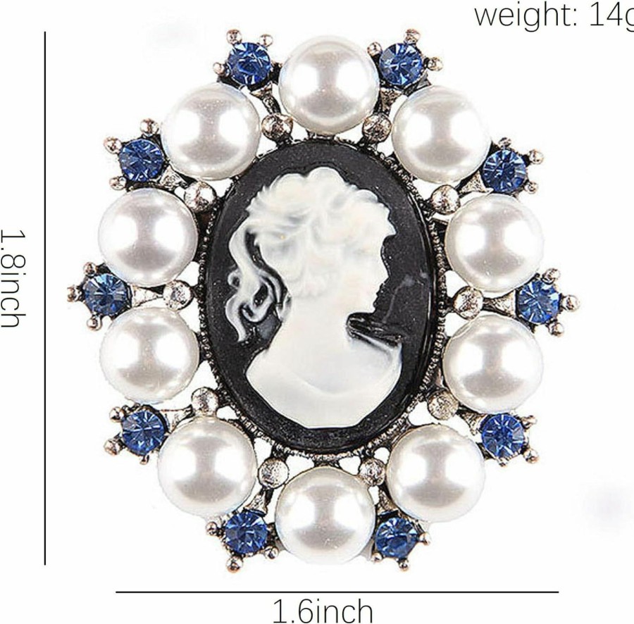 ROFARSO Brooch Pins For Women Victorian Style Vintage Jewelry With Rhinestone Crystal& Faux Pearl For Wedding Party Gift Various Forms Lapel Pins Accessory For Sweater Shawl Cardigan Dresses Best