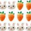 LUOZZY Luozzy 12Pcs Plush Brooch Bunny Carrot Pins Cute Animal Brooch Enamel Pins For Easter Badge For Bag Clothes Hat Scarf Party Accessories Hot