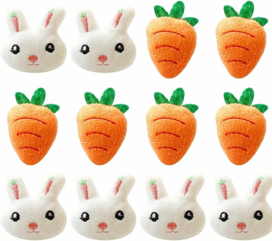 LUOZZY Luozzy 12Pcs Plush Brooch Bunny Carrot Pins Cute Animal Brooch Enamel Pins For Easter Badge For Bag Clothes Hat Scarf Party Accessories Hot