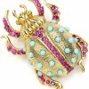 Ben-Amun Jewelry 24K Gold Plated Made In New York Luxury Statement Bug Bee Fly Insect Color Crystal Swarovski Vintage Designer Brooch Pin Badge Anniversary Mother Gift Hot