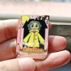 feimeng jewelry Horror Movie Coraline The Secretdoor Enamel Pin Metal Brooch Badges Jewelry Accessories Gifts For Fans New