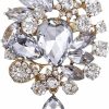 LAXPICOL Laxpicol Vintage Wedding Bridal Big Blue Crystal Rhinestone Tear Drop Brooch Pin For Women New