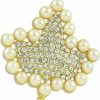 YiTongXin Alphaka Brooch Pin Sorority Paraphernalia Gift Rhinestone Brooch Sparkling Faux Pearl Brooch Pin Clearance