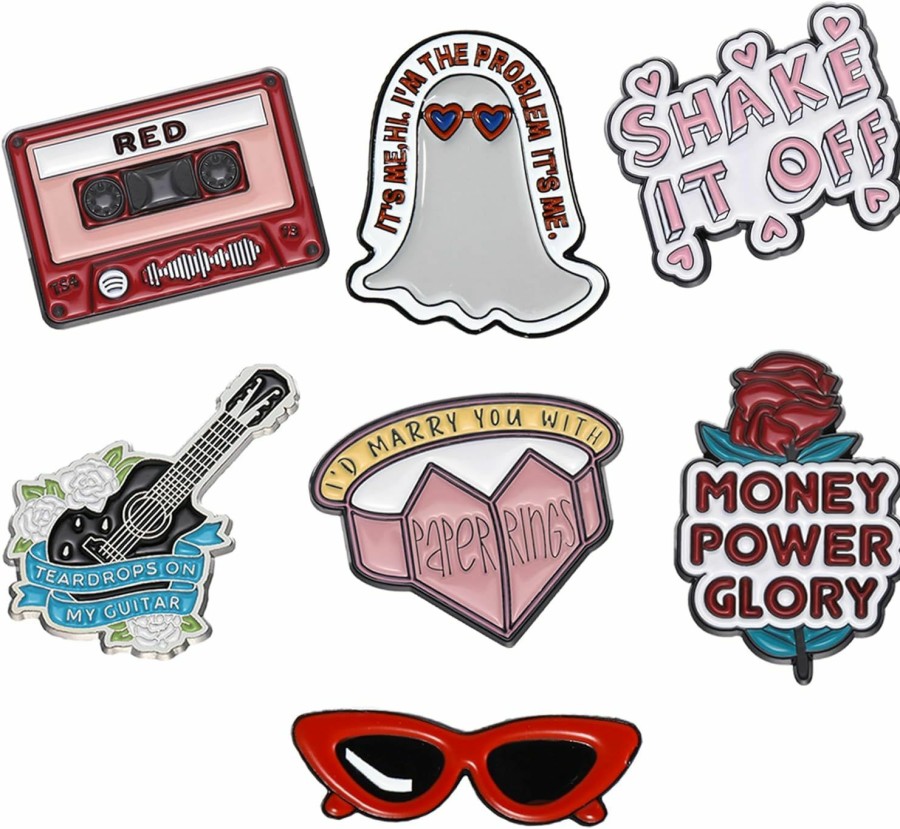 SOWPOPY Sowpopy 16 Sets Singer Enamel Pins, Ts Merch Cute Enamel Pins For Backpacks Ornament, Brooch Lapel Pins Aesthetic Badge Bulk For Girls Teens Women Birthday Party Gifts New