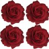 Sanrich Sanrich 4Pcs/Pack Fabric Rose Hair Flowers Clips Mexican Hair Flowers Hairpin Brooch Headpieces Wholesale